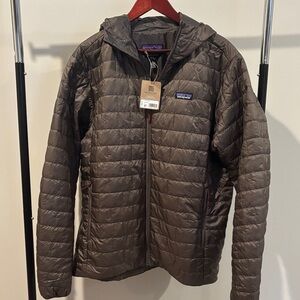 Patagonia Men's Nano Puff Hoody XL Marlowe Brown Jacket NWT